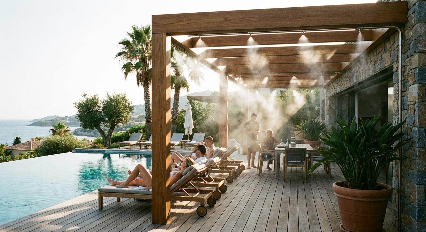 Kit brumisation autour piscine particulier pool house