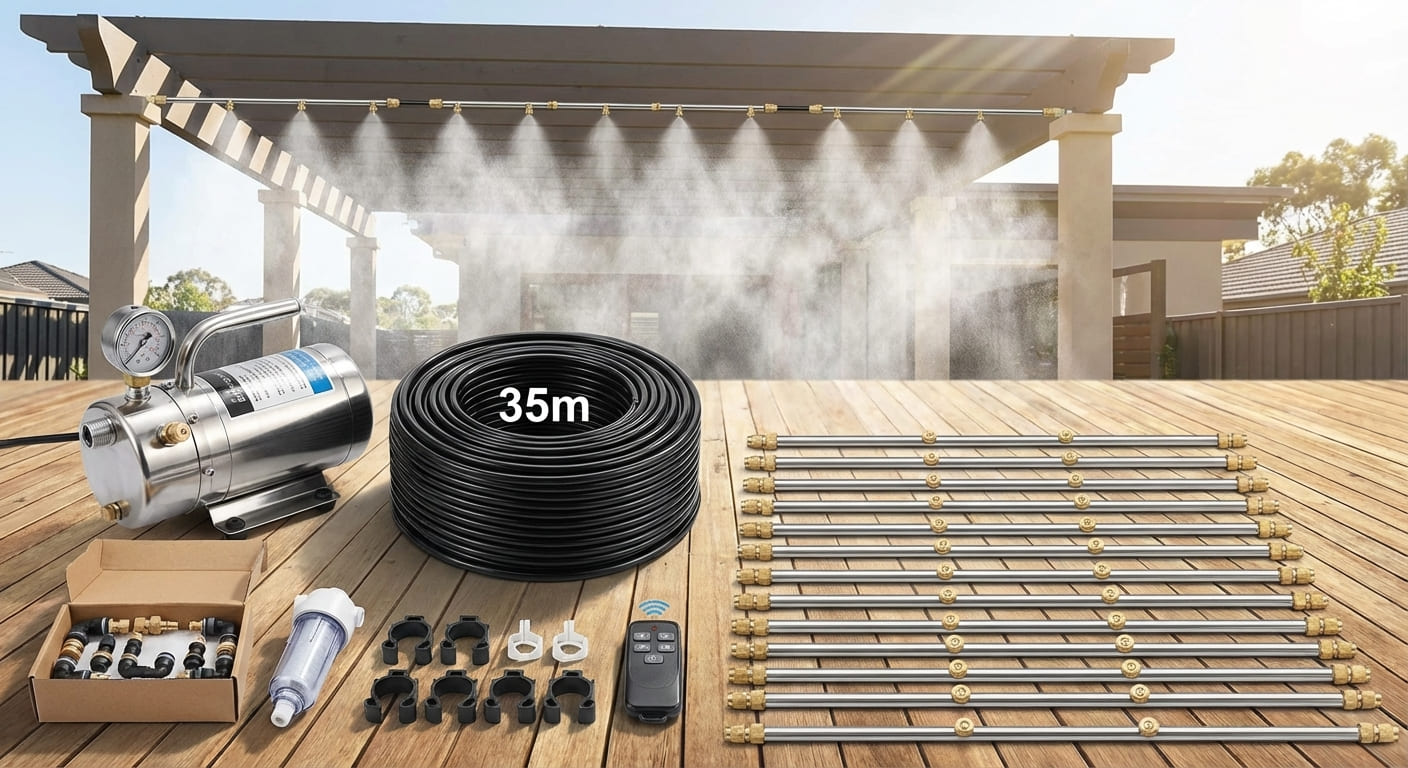 Kit brumisation 35m pour grande terrasse 60m² particulier